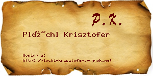 Plöchl Krisztofer névjegykártya