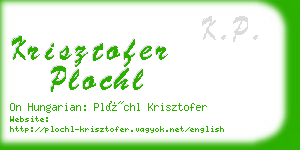 krisztofer plochl business card